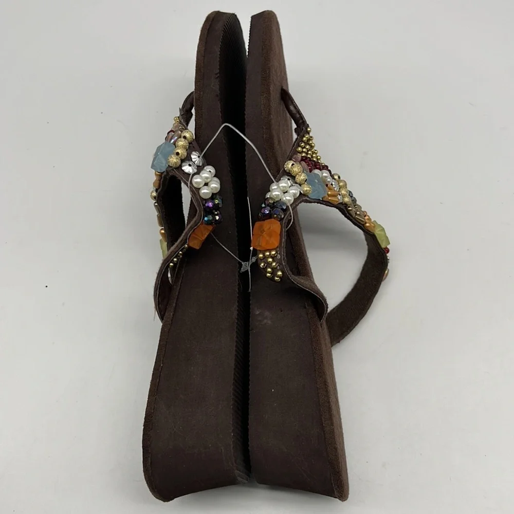 Mixit Brown Sandals with Wedge Heel size 9 NWT